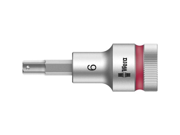Wera 05003822001, Stikkontakt, 1/2", Metrisk, 1 hoder, 6 mm, Kromvanadiumstål