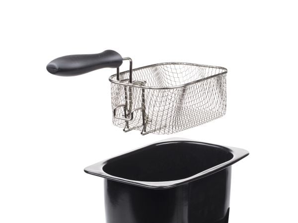 Tristar FR-6919, Frityrkoker, 2 l, 150 °C, 190 °C, Single/enkelt, Sort, Rustfritt stål