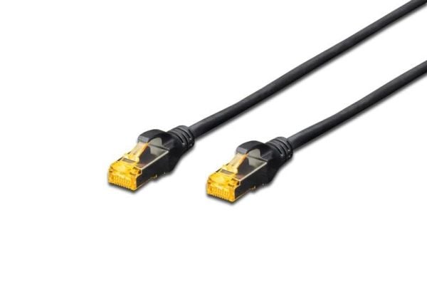 DIGITUS Professional - Koblingskabel - RJ-45 (hann) til RJ-45 (hann) - UTP - CAT 6 - med støvel, uten hindringer - svart