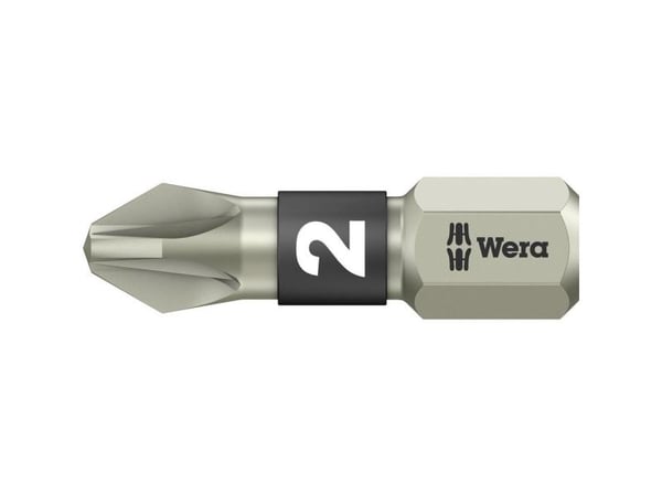 Wera 3855/1 TS PZ 2 X 25 MM 05071021001 Krysssporbit PZ 2 Rustfritt stål D 6,3 1 stk.