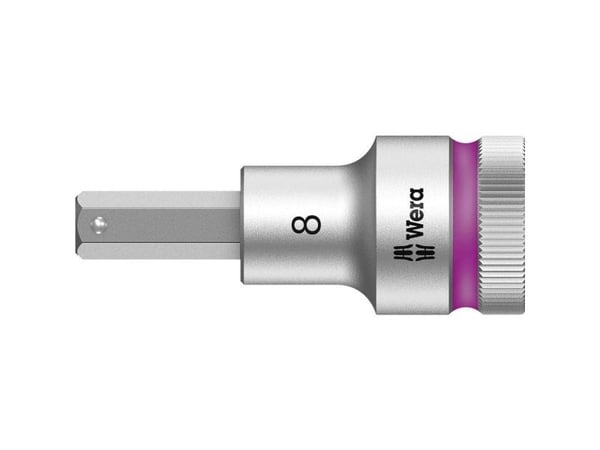 Wera 05003824001, Stikkontakt, 1/2", Metrisk, 1 hoder, 8 mm, Kromvanadiumstål