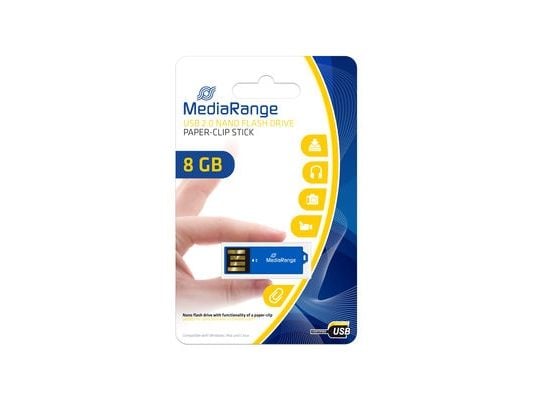 MediaRange Nano - USB-flashstasjon - 8 GB - USB 2.0 - blå
