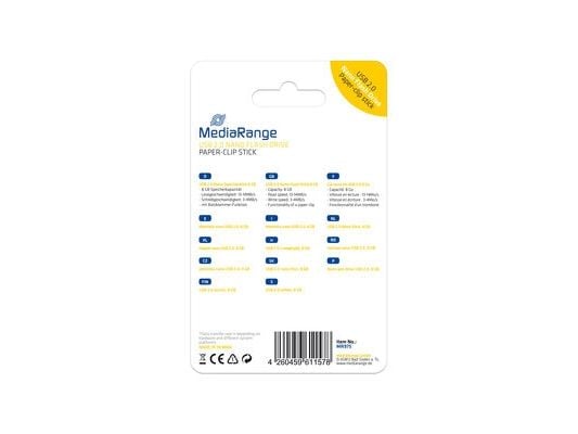 MediaRange Nano - USB-flashstasjon - 8 GB - USB 2.0 - blå