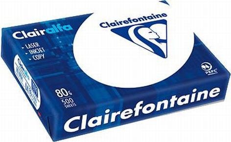 Clairefontaine A4 80g 500 sht, 80 g/m², Hvit, 20 - 80%, 15 - 35 °C, 0 - 40 °C, 20 - 80%