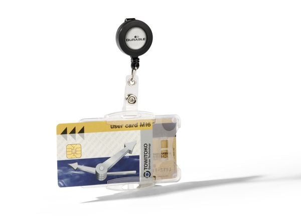 Durable DUAL SECURITY PASS HOLDER, Landskap/portrett, Gjennomsiktig, 80 cm, 85 mm, 54 mm, 10 stykker