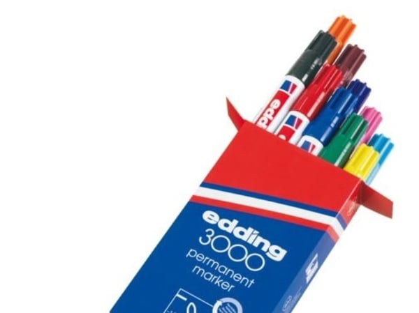 edding 3000 - Markør - permanent - assorterte farger - 1.5-3 mm (en pakke 10)