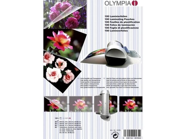 OLYMPIA - 100-pakkaus - läpinäkyvä - laminointipussit