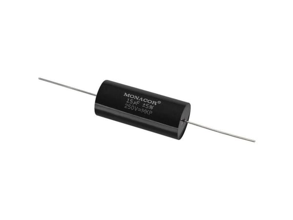 Monacor MKPA-150, Film, Sylindriske, Sort, 15000 nF, 250 V, 56 mm