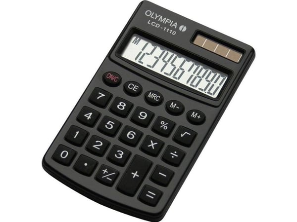 Olympia LCD 1110, Tasku, Perus, 10 lukua, 1 linjat, Musta