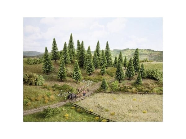 NOCH Model Spruce Trees, Brun, Grön