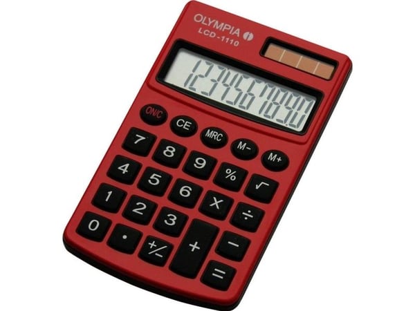 Olympia LCD 1110, Tasku, Perus, 10 lukua, 1 linjat, Punainen