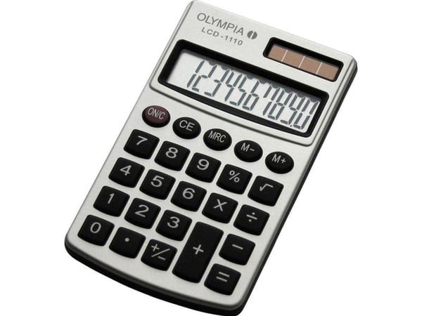 Olympia LCD 1110, Tasku, Perus, 10 lukua, 1 linjat, Hopea