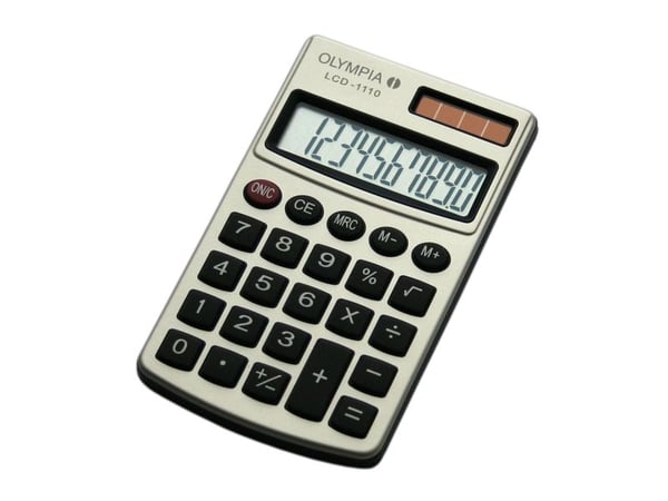Olympia LCD 1110, Lomme, Grunnleggende, 10 sifre, 1 linjer, Sølv