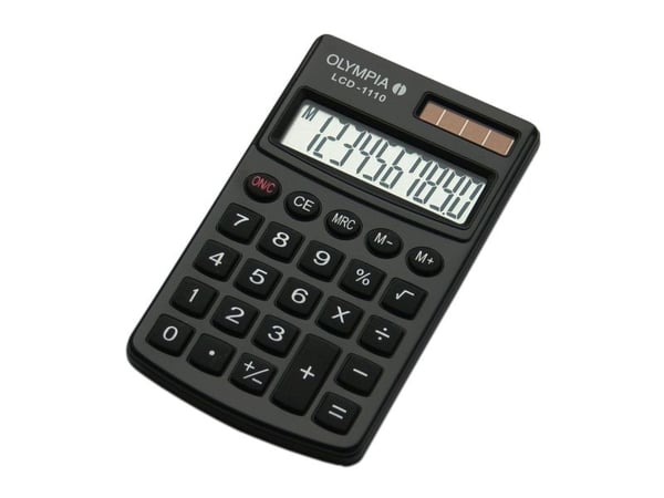 Olympia LCD 1110, Lomme, Grunnleggende, 10 sifre, 1 linjer, Sort