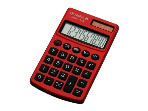 Olympia LCD 1110, Ficka, Grundläggande, 10 siffror, 1 linjer, Röd