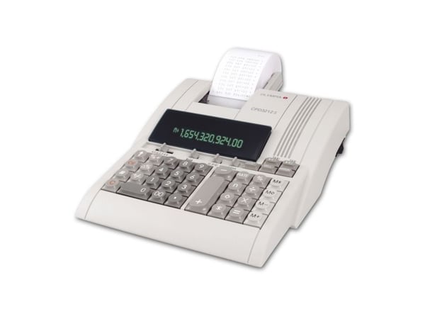 Olympia CPD 3212 S - Utskriftskalkulator - VFD - 12 sifre - AC-adapter