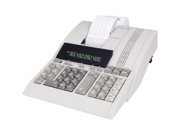 Olympia CPD 5212 - Utskriftskalkulator - VFD - 12 sifre - AC-adapter