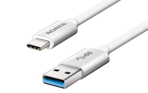 ADATA - USB-kabel - USB-type A (hann) til USB-C (hann) reversibel - USB 3.0 - 1 m - hvit