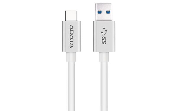 ADATA - USB-kabel - USB-type A (hann) til USB-C (hann) reversibel - USB 3.0 - 1 m - hvit