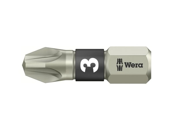Wera 3855/1 TS PZ 3 X 25 MM 05071022001 Krysssporbit PZ 3 Rustfritt stål D 6,3 1 stk.