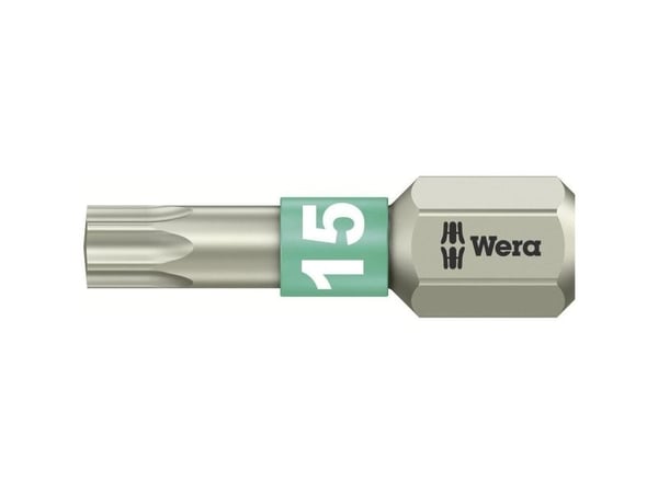 Wera 3867/1 TS TX 15 X 25 MM Torx-bit T 15 Rustfrit stål D 6.3 1 stk