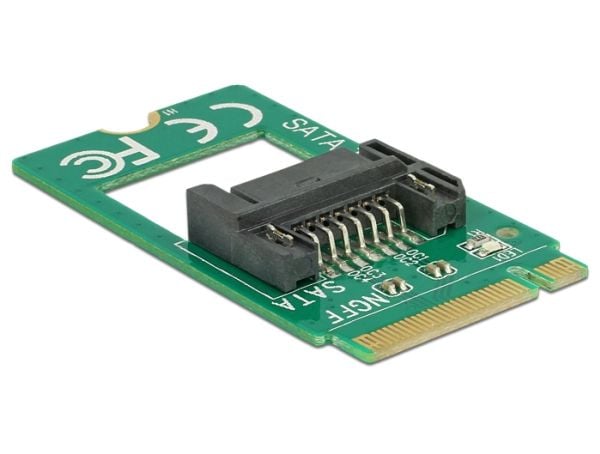 DeLOCK 62876, M.2, SATA, Vihreä, 6 Gbit/s, 22 mm, 42 mm