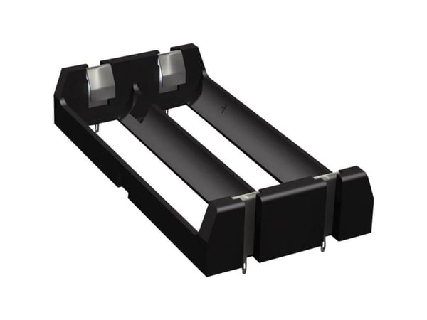 Keystone Electronics 1049 batteriholder 2x18650 gjennom stikkmontasje THT (L x B x H) 77 x 40 x 15 mm