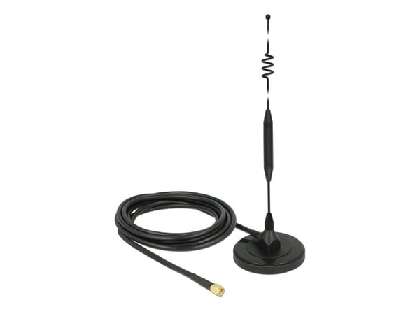 DeLOCK 12429, 6 dBi, 0.800 - 0.960 / 1.710 - 2.700 GHz, 50 O, Ympyräsäteilyantenni, SMA, Pystypolarisaatio