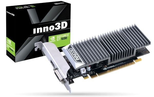 Inno3D GeForce GT 1030 0dB - Grafikkort - GF GT 1030 - 2 GB GDDR5 - PCIe 3.0 x16 - DVI, HDMI - uten vifte