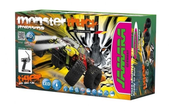 Jamara Tiger, Monster truck, 1:10, 14 år, 2000 mAh, 2,2 kg
