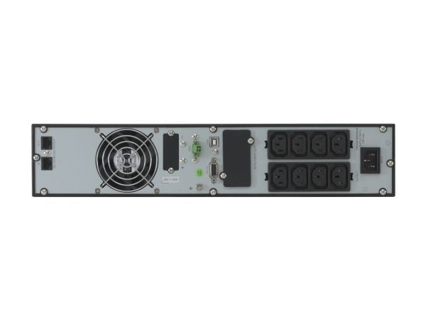 Online USV X1000R - UPS (kan monteres i rack) - AC 230 V - 1000 watt - 1000 VA - 9 Ah - RS-232, USB - utgangskontakter: 8 - 2U - 19"