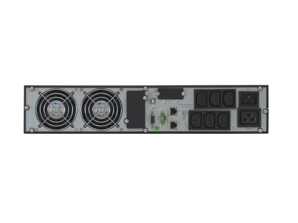 Online USV X3000R - UPS (kan monteres i rack) - AC 230 V - 3000 watt - 3000 VA - 9 Ah - RS-232, USB - utgangskontakter: 7 - 2U - 19"