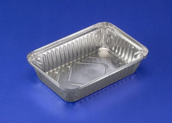 Foliebakke, Plus Pack, 1-Compartments Rektangulær kapacitet 890ml,207x141x41mm aluminium, aluminium,