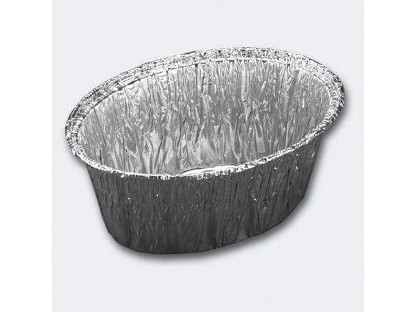 Alubakke 260 ml Oval Sølv,100 stk/pk