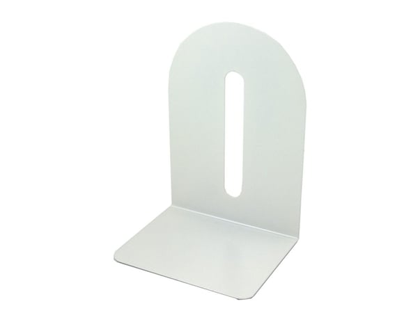 Bogstøtte metal 20x20cm hvid (2 stk.)