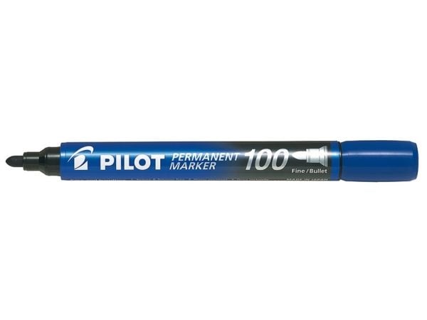 Pilot Permanent Marker 100, Sininen, 1 mm, 4,5 mm