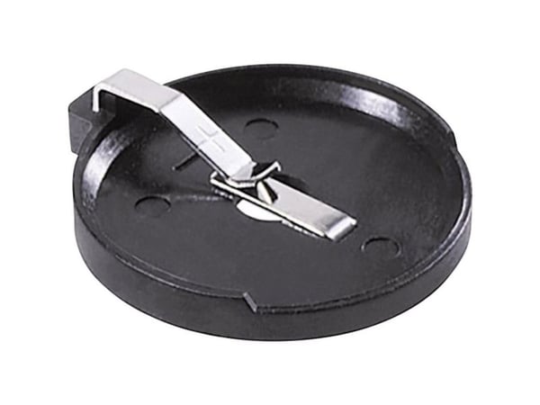 MPD BH3000 knappebatteriholder | 1x BR 3032 | horisontal | gjennomgangsmontering THT | 37 x 33 x 15 mm