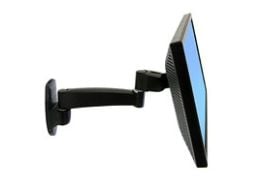 Ergotron 200 Series - Monteringssett (veggarm) - for Skjerm - 1 utvidelse - stål - svart - skjermstørrelse: inntil 32"