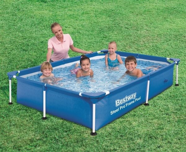 Bestway Steel Pro 56401, 1200 l, Innrammet basseng, Blå, 10,3 kg