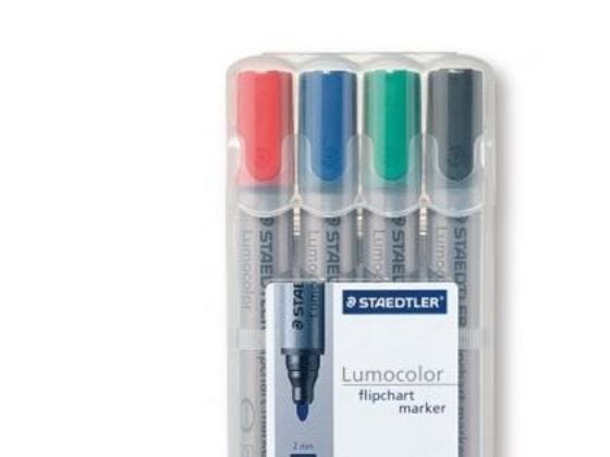 Staedtler 356 WP4, 4 kpl, Musta, Sininen, Vihreä, Punainen, Harmaa, Polypropeeni (PP), 2 mm