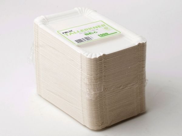 Pølsebakke 130x200 mm hvid - (250 stk.)