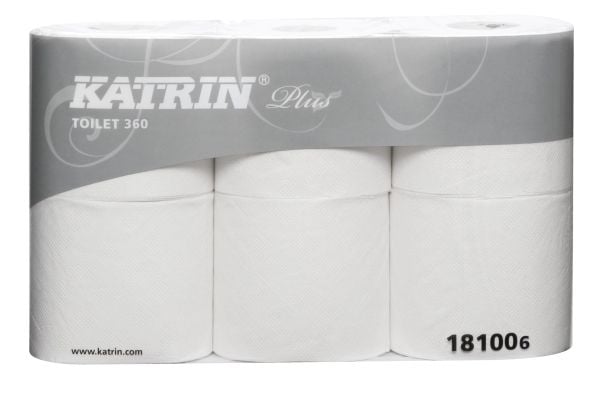 Toiletpapir, Katrin, Plus, 2 lag, hvid x 50.00m, kasse a 42 ruller