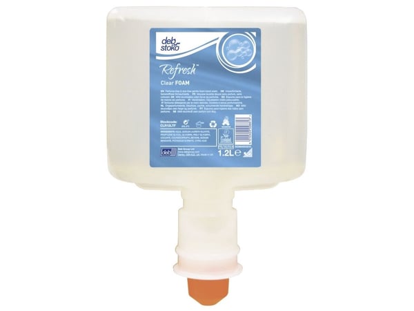 Skumsæbe Clear FOAM Pure Ecolabel uden Farve/Parfume Touchfree 1.2 ltr,3 fl x 1,2 ltr/krt