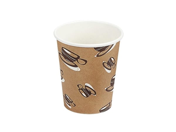 Kaffebæger 8oz 25cl Hot Cup Single Wall pap - (20 poser x 50 stk.)