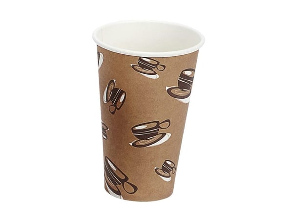 Kahvimuki 16oz 45cl Hot Cup Single Wall pahvi 1000kpl/purkki - (1000 kpl)