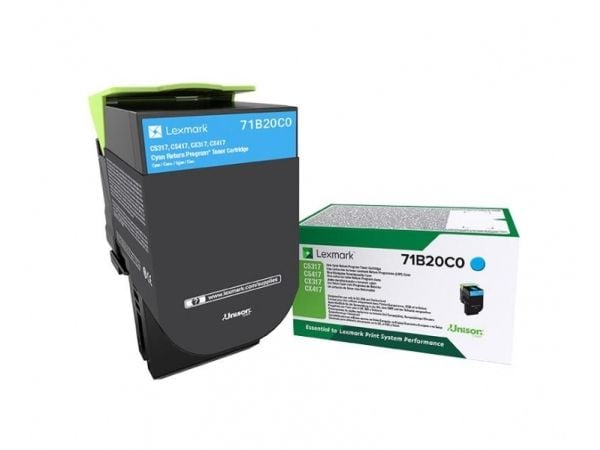 Lexmark 71B20C0, 2300 sivua, Syaani, 1 kpl