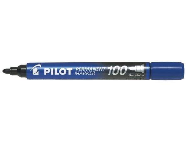 Pilot Permanent Marker 100, Sininen, 1 mm, 4,5 mm