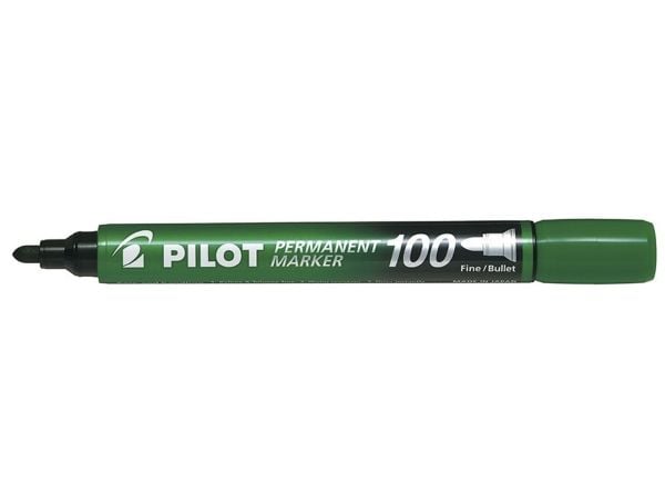 Kestomerkintä Pilot SCA 100, pyöreä, vihreä