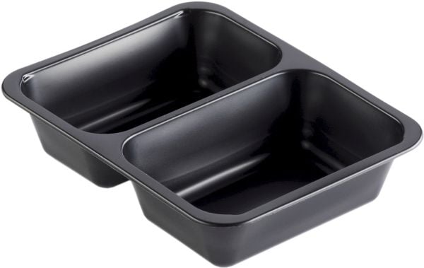 Caterline 645/540 PP svart bricka 2-fack 227x178x50 mm 216 st/krt