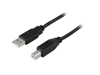 DELTACO USB-210S - USB-kabel - USB (hann) til USB-type B (hann) - 1 m - svart